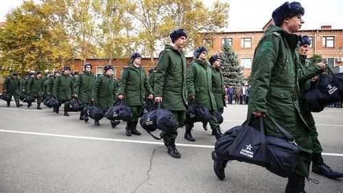 Осенняя отправка призывников в части