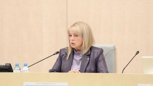 Председательница ЦИК Элла Памфилова на брифинге