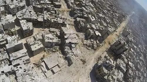 Разрушения района Аль-Халидия в Хомсе