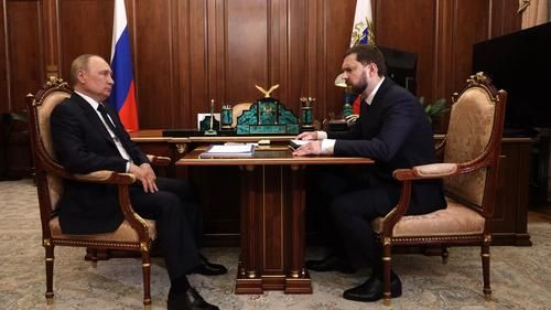 Игорь Баринов на встрече с Владимиром Путиным в августе 2022 года