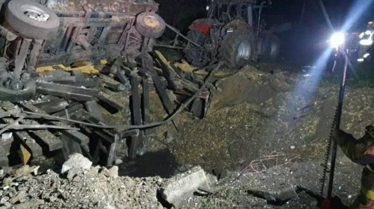 Последствия ракетного удара в Польше