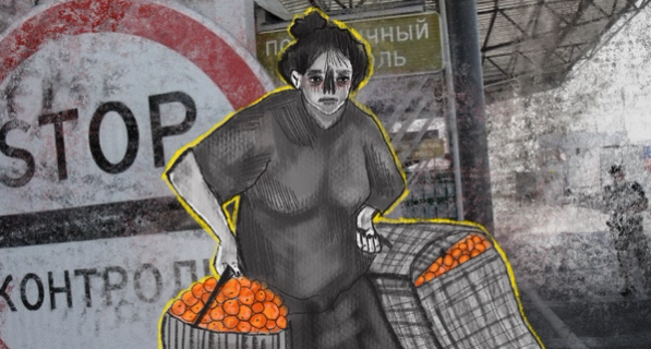 Изображение-«Ехали на границу с Россией, таскали на себе огромные сумки с мандаринами»